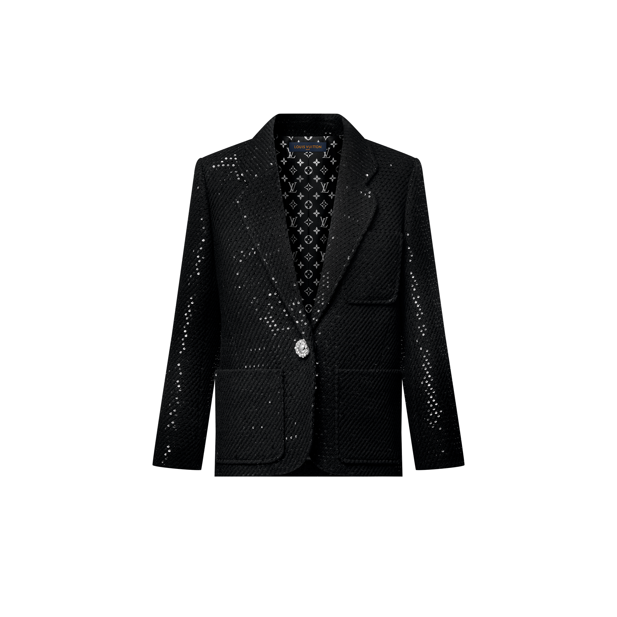 Sequin Tweed Preppy Blazer Ready to Wear LOUIS VUITTON